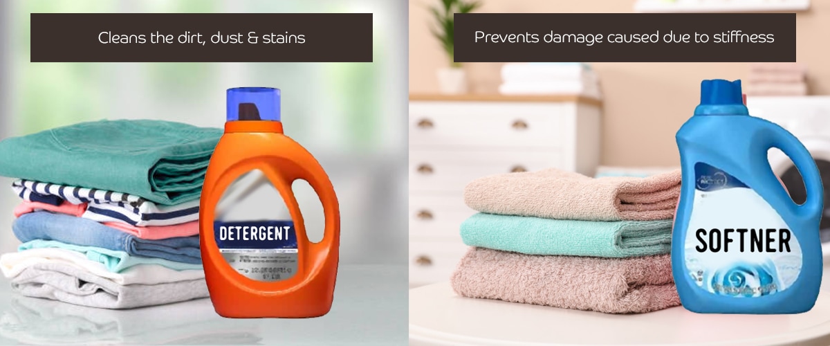 How detergent and softener are different from each other