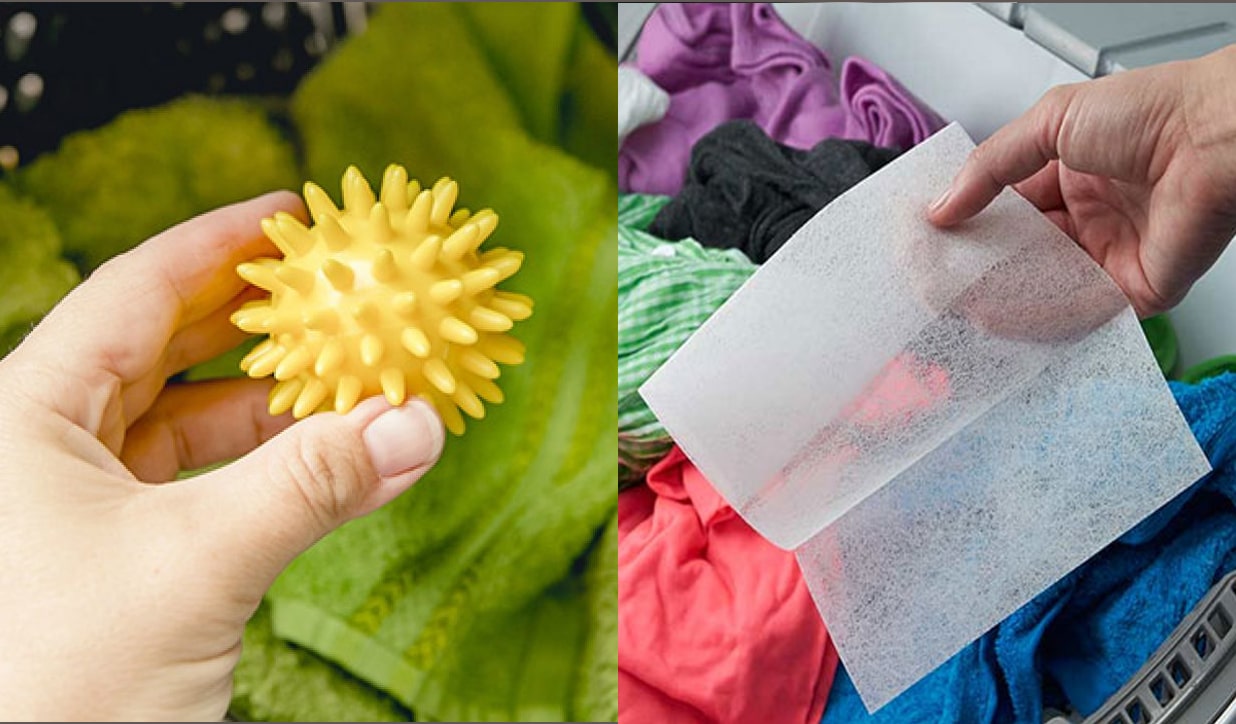 You can use dryer balls and dryer sheets as an alternative of fabric softener in laundry